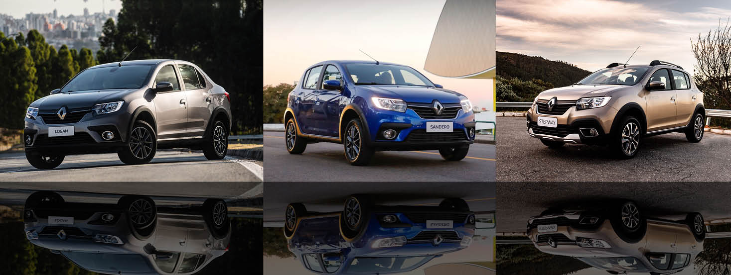 Renault Sandero e Logan com cara e transmissão novas, à partir de R$ 47 mil