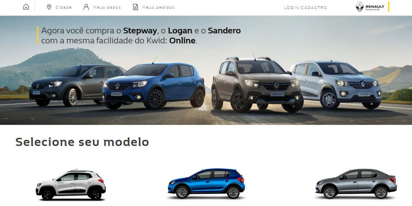 Renault lança plataforma de e-commerce