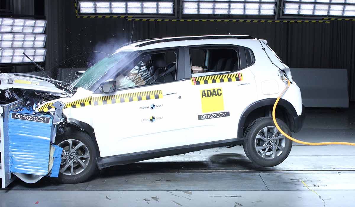 Citroën C3 leva bomba em crash test do Latin NCAP