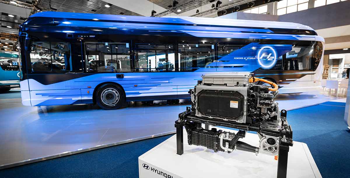 Iveco e Hyundai lançam ônibus elétrico movido a hidrogênio