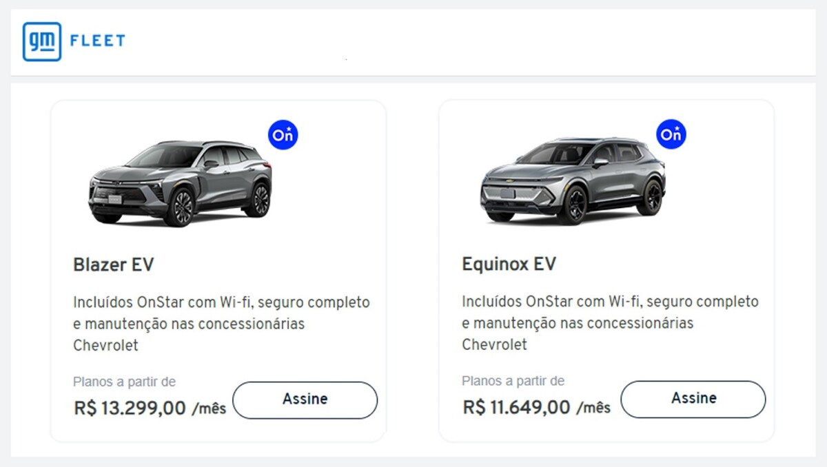 GM Fleet Lança Programa de Assinatura Para Poucos