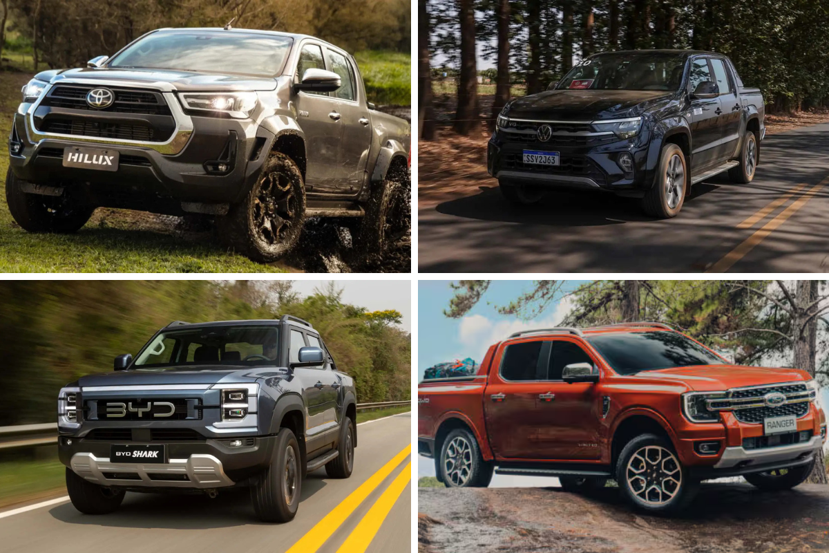 Comparativo entre Shark, Hilux, Amarok e Ranger