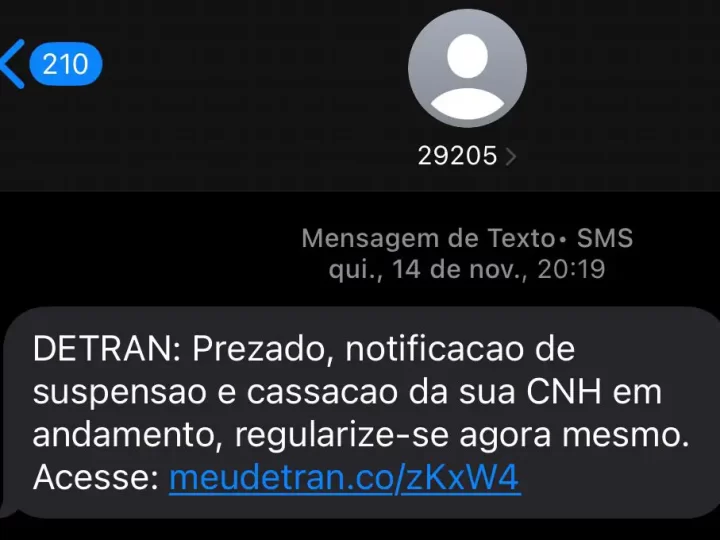 Alerta de Golpe: Falsas Mensagens de Suspensão de CNH Circulam por SMS